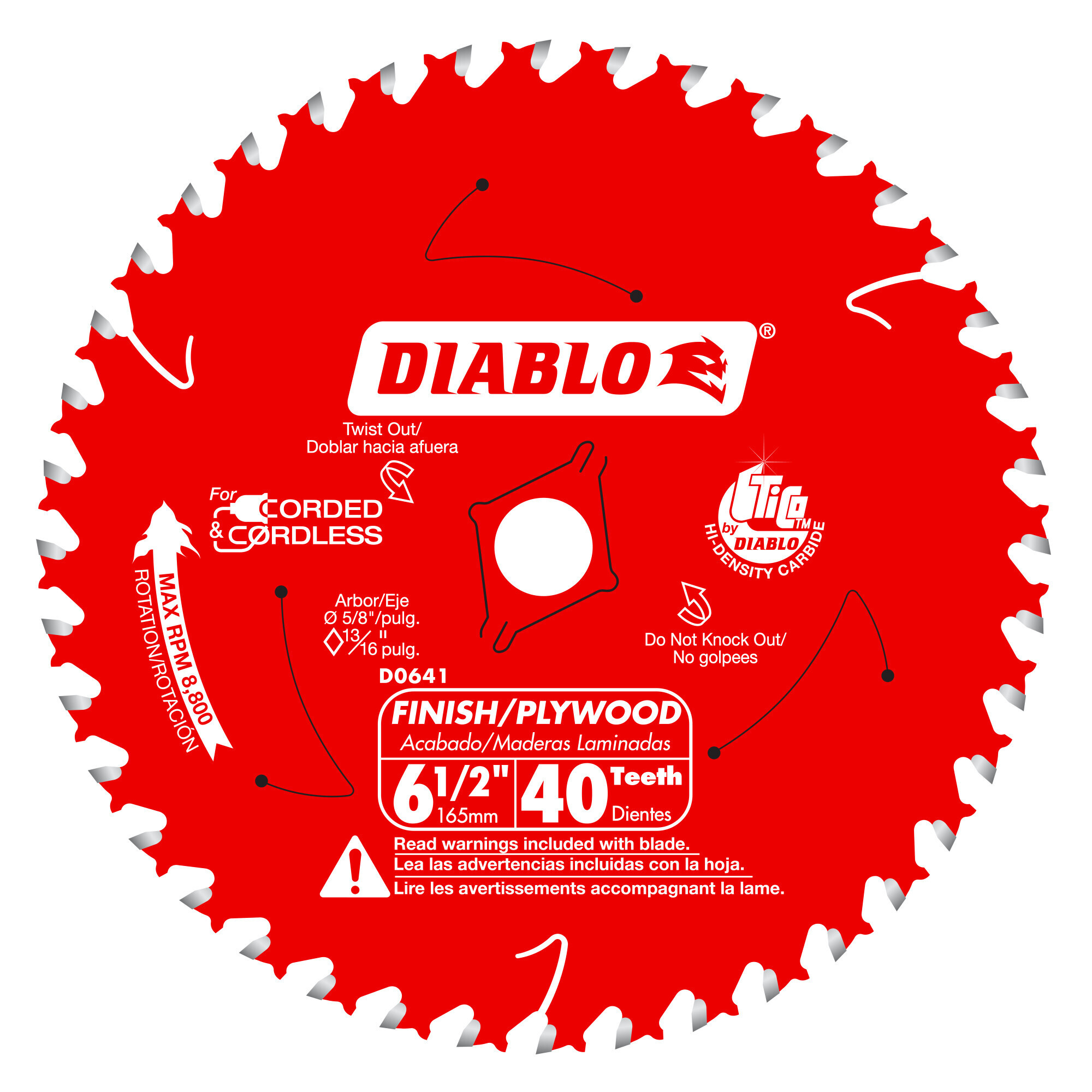 Diablo, Finish Blade, 6-1/2" x 41T, D0641A